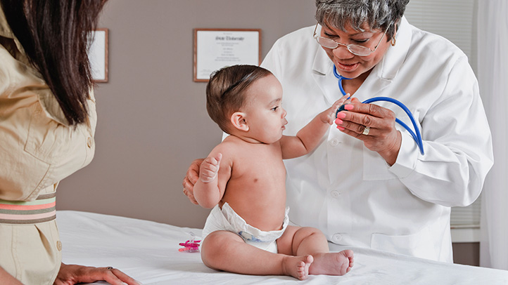 baby at the doctor, hepatitis b vaccine for baby
