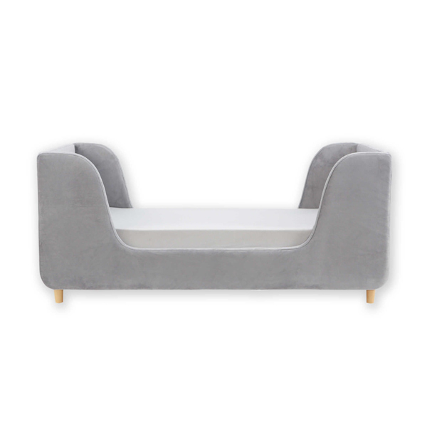 Karla Dubois Bodhi Velvet Toddler Bed in gray