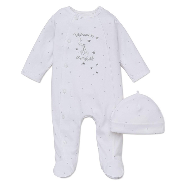 Mom Recommended Hospital Bag Checklist - Little Me Welcome to the World Footie and Cap Set