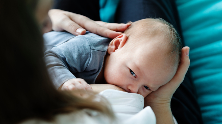 baby breastfeeding