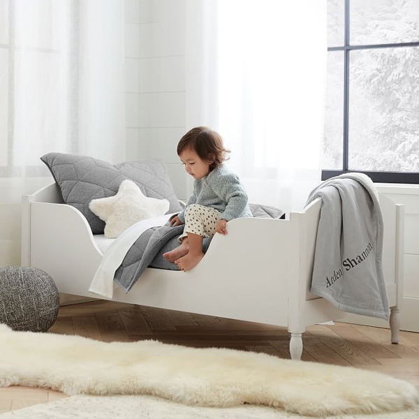 Pottery Barn Kids Shelter Toddler Bed in white
